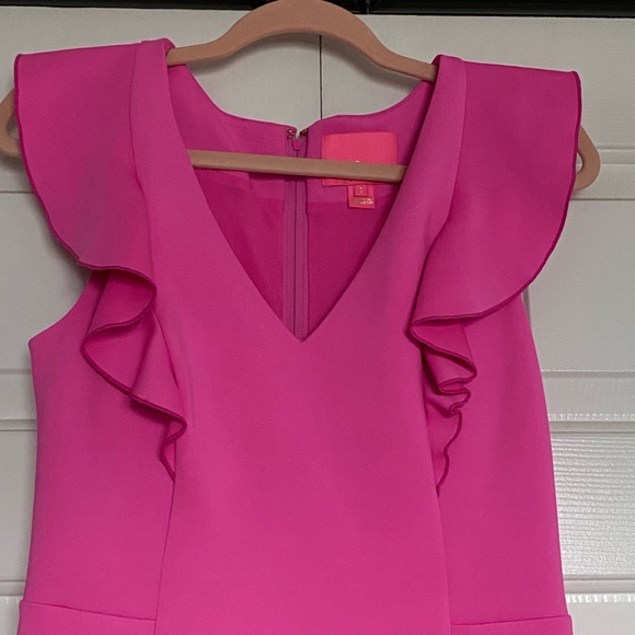 Lilly Pulitzer Pink Ruffle Midi Dress - Picture 4 of 5